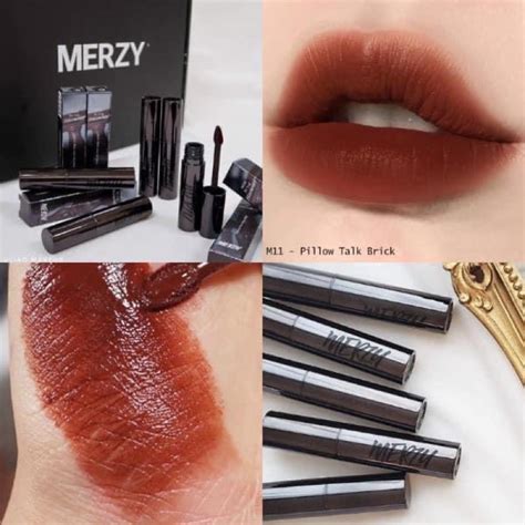 Son Kem Lì Merzy Noir In The Mellow Tint M13 Vỏ Đen Vỏ Đỏ Màu mới AM1