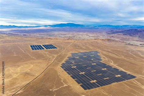 Solar Energy Photovoltaic Power Plant Over Atacama Desert Sands Chile