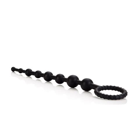 Cal Exotics Booty Call X 10 Beads Black Flexible Silicone Graduated Anal Beads EBay
