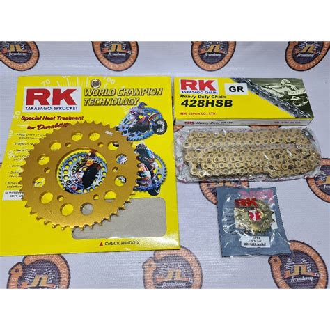 RK ALLOY GOLD SPROCKET SET WITH HEAVY DUTY GOLD CHAIN FOR SNIPER 150