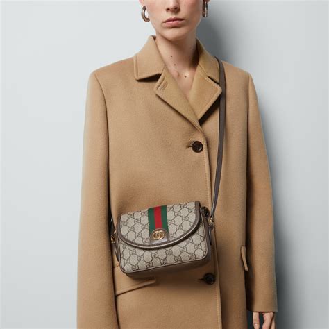 Ophidia Mini Shoulder Bag In Beige And Ebony Gg Supreme Gucci® Us