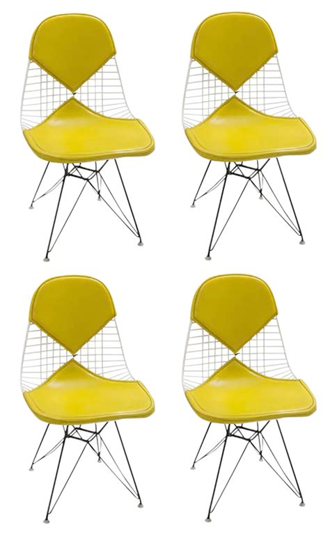 Eames DKR Yellow Bikini Chairs Set Of 4 Chairish