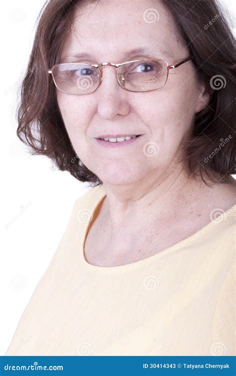 Smiling Senior Woman With Glasses Stock Image Image Of Health Protection 30414343