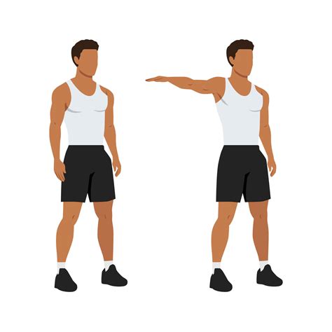 Man Doing Single Arm Side Or Lateral Raises Exercise 36146788 Vector