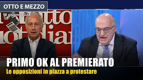 Marco Travaglio A Otto E Mezzo Confronto Con Sechi Sul Primo Si Al