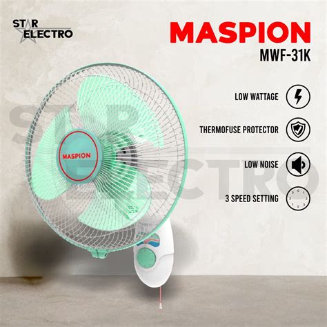 Jual Wall Fan Maspion Mwf K Kipas Angin Dinding Mwf K