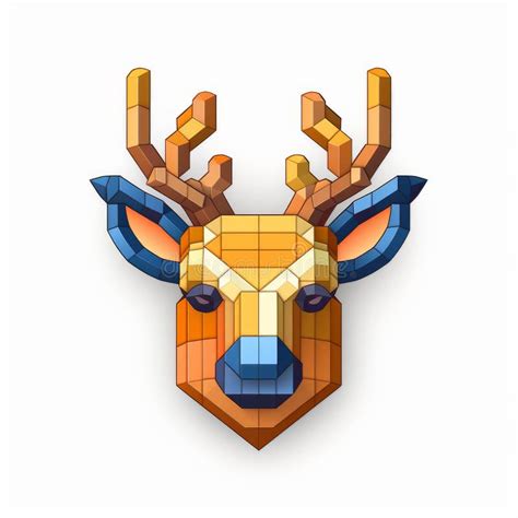 Logotipo De Aplicación Moderna Con Dibujos Animados Lego Deer Stock de