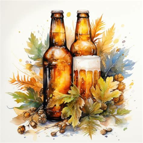 Premium Ai Image Watercolor Beer Clipart Generative Ai