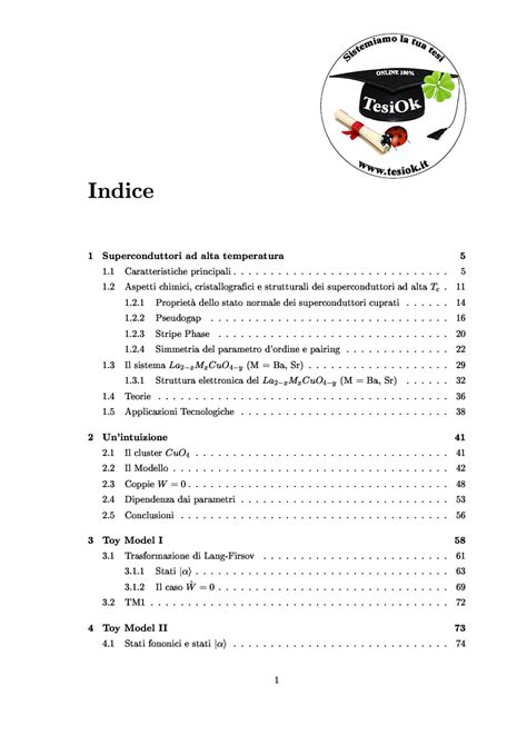 Indice tesi di laurea un po di chiarezza in più