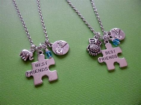 Best Friends Charm Necklaces Charm Necklace Can Personalize Etsy Uk