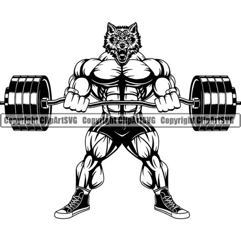 Wolf Sports Bodybuilding Fitness Muscle Bodybuilder Lifting Weight
