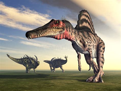 Tyrannosaurus Rex Scene 3D Illustration Stock Illustration