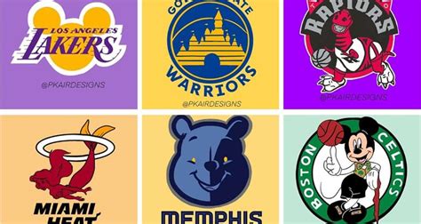 Must See Artist Creates Disney Inspired NBA Logos DisneyTips