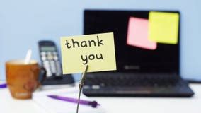 Thank you memo stock photo. Image of greeting, hand, handwritten - 35362802