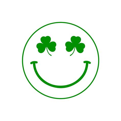 Shamrock Smiley Face Shamrock Svg Saint Patricks Day Svg Decal Files