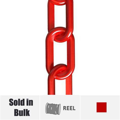 Red Plastic Chain - Bulk Red Plastic Chain or By the Foot - All Sizes