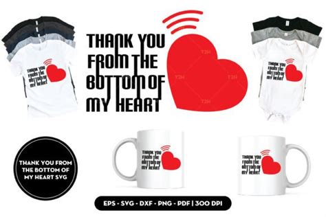 1 Thank You From The Bottom Of My Heart Svg Designs And Graphics