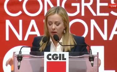 Cgil Giorgia Meloni Al Congresso A Rimini L Intervento Del Premier