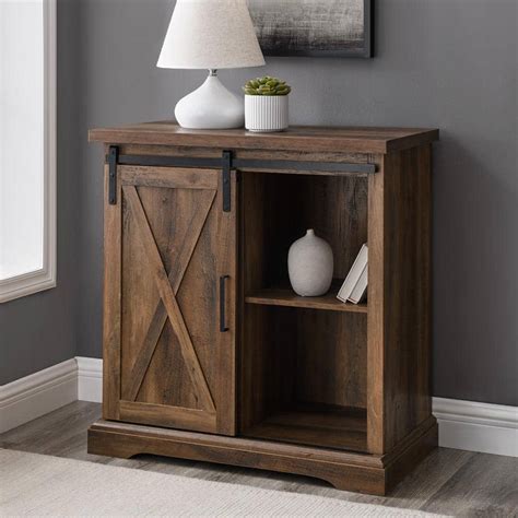 Walker Edison Furniture Company 32 In Rustic Oak Rustic Farmhouse