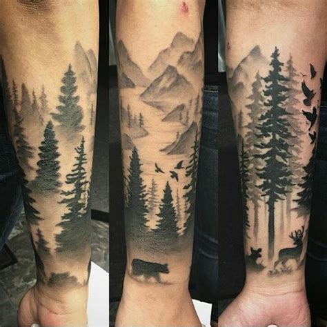 Wald Tattoo Symbolische Bedeutung Attraktive Designideen Zenideen