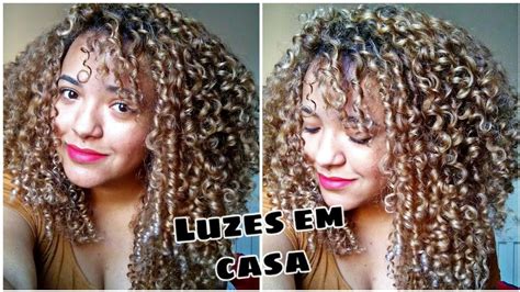 LUZES NO CABELO CACHEADO EM CASA YouTube