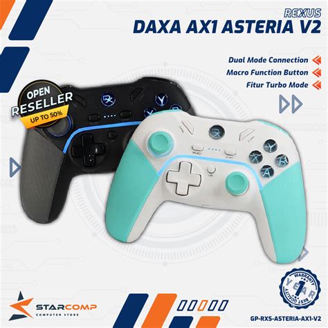 Jual Rexus Daxa Ax Asteria Gamepad Dual Connection Shopee Indonesia