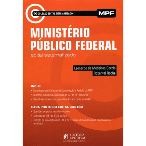 Livro Edital Sistematizado Ministério Público Federal no Shoptime