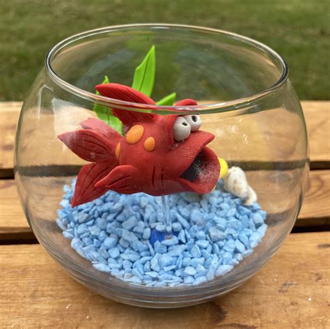 Fish Bowl Aquarium Small Fish Bowl Pet Fish Clay Fish | Etsy