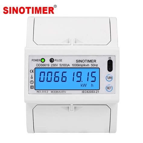 Din Rail Ac V Single Phase Energy Meter Rs Modbus Rtu