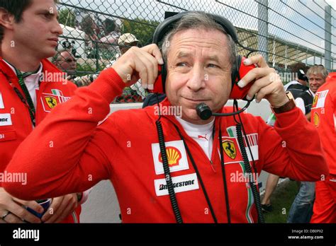 French Jean Todt CEO Of Scuderia Ferrari Gestures Prior To The Start