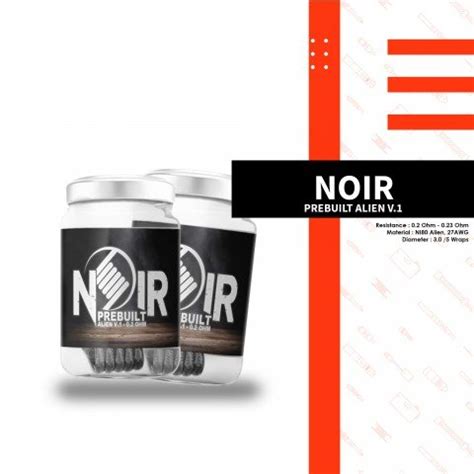 Jual Original Authentic Noir Wire Coil V Alien Fused Clapton Ni