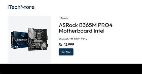 ASRock B365M PRO4 Motherboard Intel - iTechStore