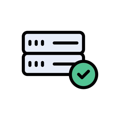 Database Vector Stall Lineal Color Icon