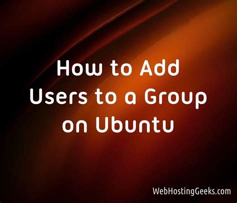 How To Add A User To A Group On Ubuntu Linux Tutorials For Beginners