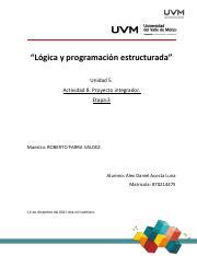 A Adal Pdf L Gica Y Programaci N Estructurada Unidad Actividad