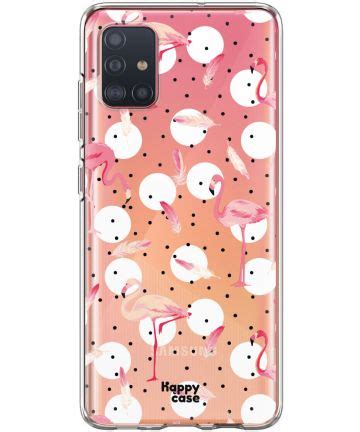 Happycase Samsung Galaxy A Hoesje Flexibel Tpu Flamingo Print