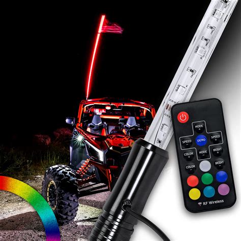 True Mods 3ft Led Whip Light For Utv Atv 21 Modes 20