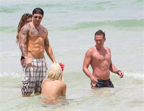 Photo Duncan James et Lee Ryan du groupe Blue à Miami le 25 juin