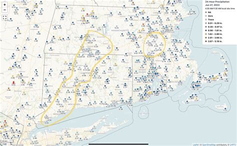 Eweather On Twitter Rainfall Totals Yesterday And Last Night Most