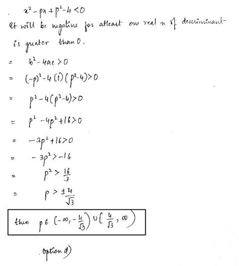 Find The Set Of Values Of P For Which X Px P