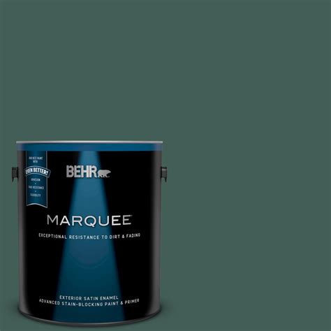 BEHR MARQUEE 1 Gal M440 7 Rainforest Satin Enamel Exterior Paint And