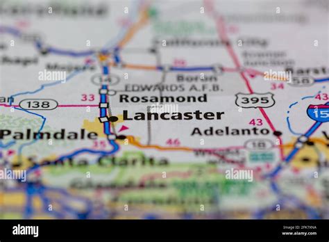 Map of lancaster california hi-res stock photography and images - Alamy