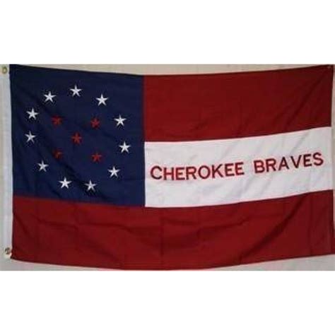 Cherokee Braves Flag Outdoor Double Nylon Embroidered 3 X 5 Ft