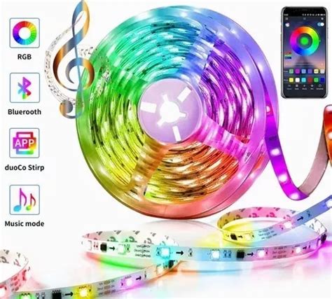 Tira De Luces Led App Bluetooth Control 5050 Rgb 10m Cuotas sin interés