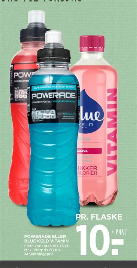 Powerade Eller Blue Keld Vitamin Tilbud Hos Meny