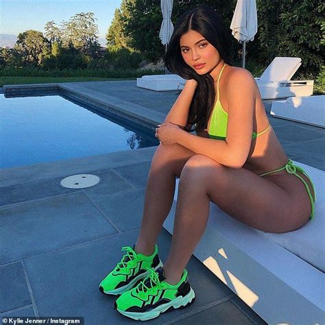 Kylie Jenner Smolders In Neon Green Bikini While Showing Off Adidas