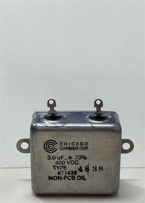 High Voltage Capacitor Uf Vdc P N Chicago Condenser Corp