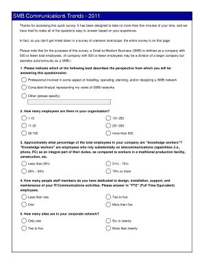 Fillable Online Smb Communications Trends Webtorialscom Fax