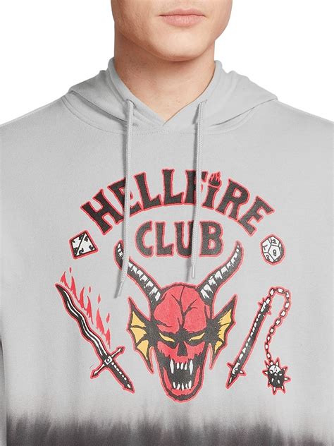 Stranger Things Mens Hellfire Club Pullover Hoodie Sizes S 3xl