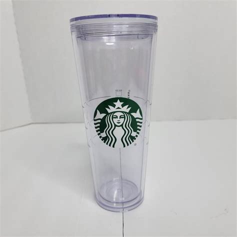 Starbucks Dining Starbucks Clear Acrylic Double Wall Venti Cold Cup Tumbler 24 Oz No Straw